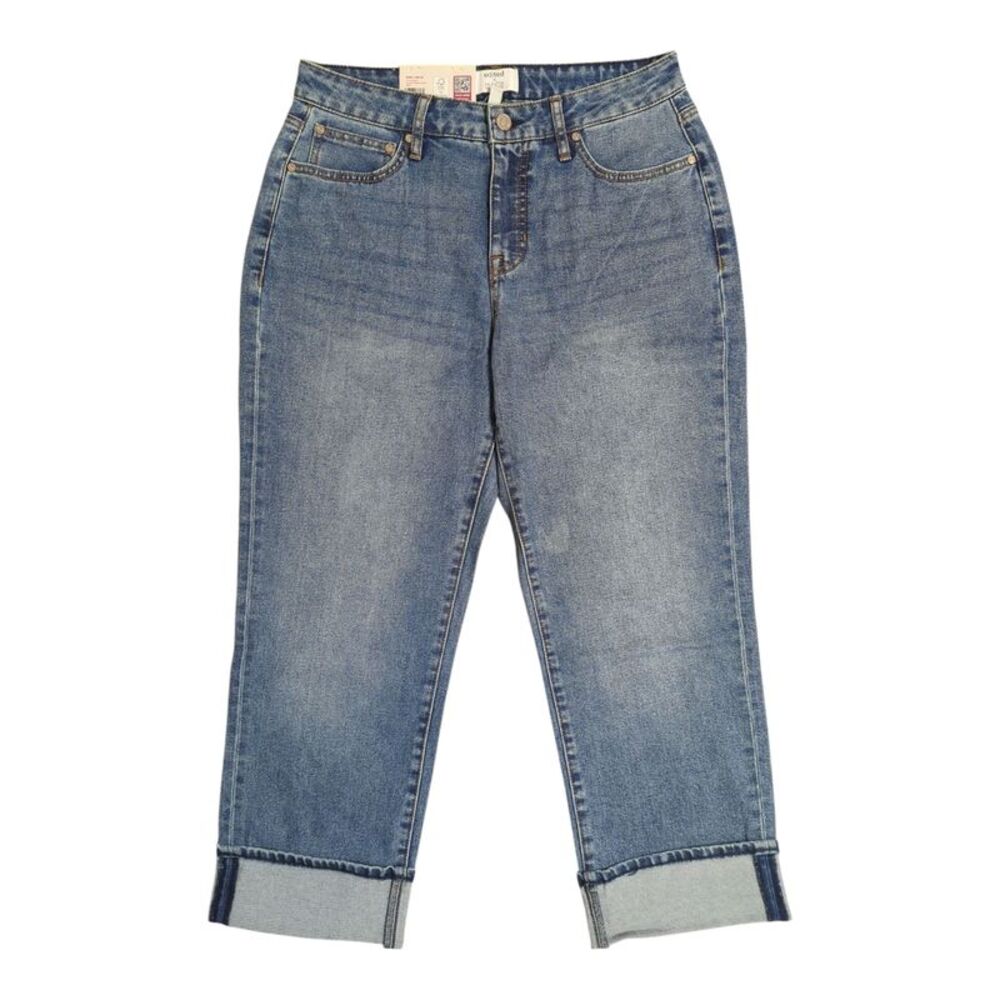 Edited by Hunter McGrady Women's Cuffed Wide Leg High Rise Jean - Medium Wash
